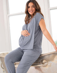 Women Seraphine Kits & Sets | Soft Blue Maternity & Nursing Loungewear Set