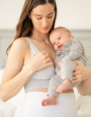 Women Seraphine Kits & Sets | Twin Pack Bamboo Maternity & Nursing Sleep Bras – Grey & White