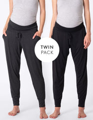 Women Seraphine Kits & Sets | Twin Pack Maternity Lounge Pants – Grey & Black