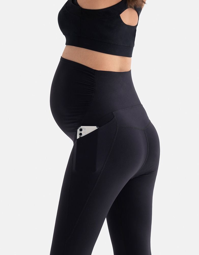 Women Seraphine Leggings & Tights | Black Bump & Back Support Maternity Leggings