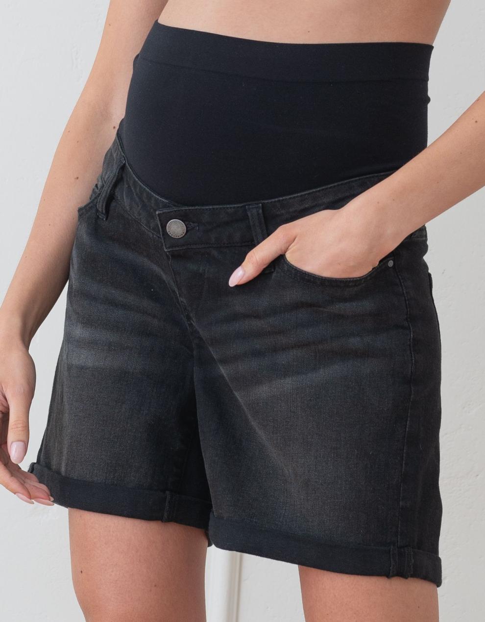 Women Seraphine Shorts | Stretch Denim Over Bump Maternity Shorts