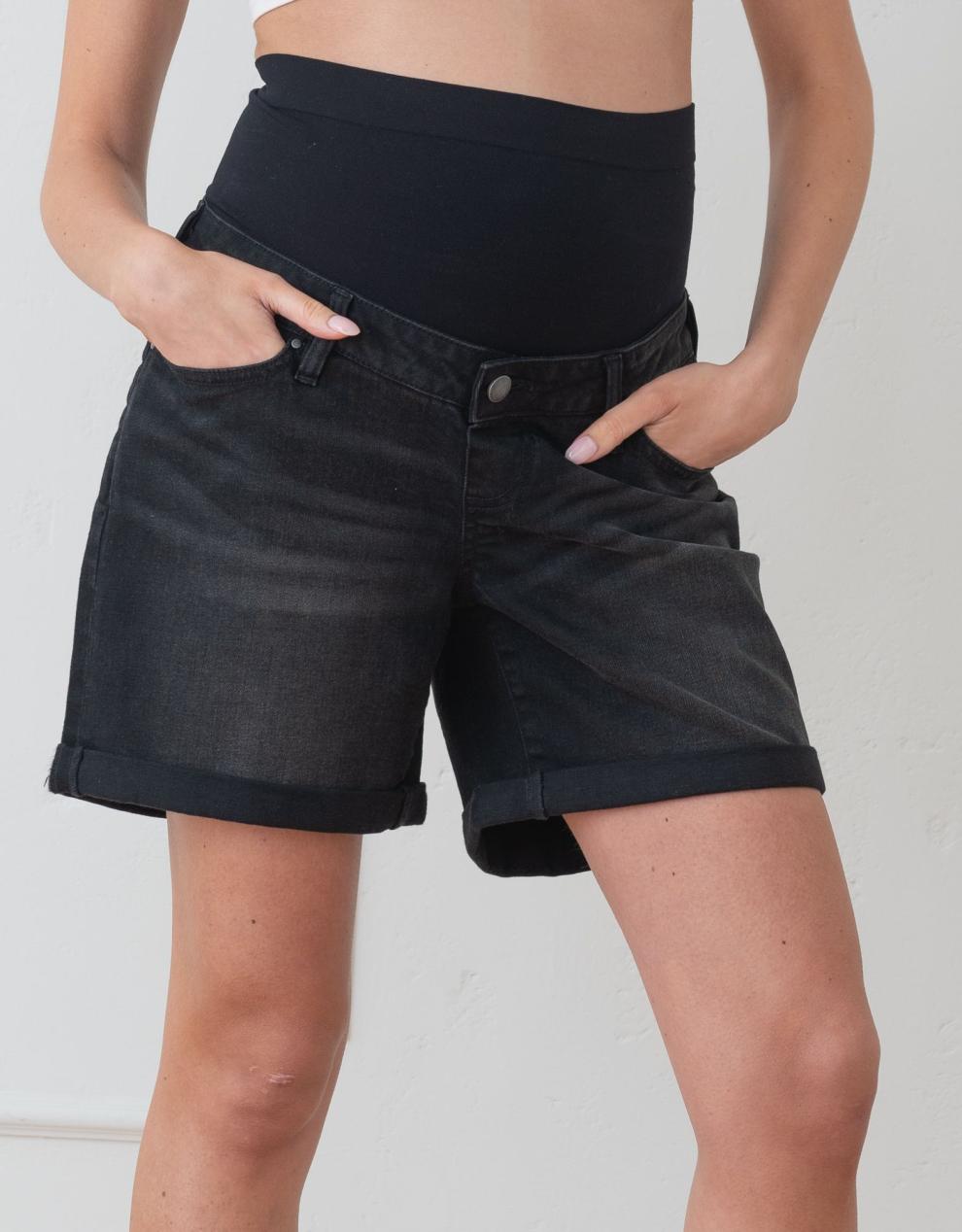 Women Seraphine Shorts | Stretch Denim Over Bump Maternity Shorts