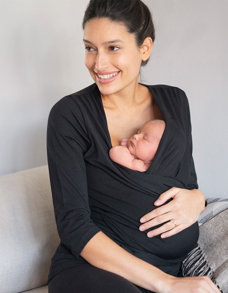Women Seraphine Skin To Skin | Curve Black Cotton Skin To Skin Top