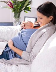 Women Seraphine Skin To Skin | Slate Blue Cotton ¾ Sleeve Skin To Skin Top