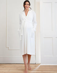 Women Seraphine Sleepwear | Cotton Hooded Waffle Maternity-To-Nursing Dressing Gown