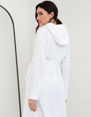 Women Seraphine Sleepwear | Cotton Hooded Waffle Maternity-To-Nursing Dressing Gown