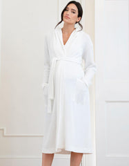 Women Seraphine Sleepwear | Cotton Hooded Waffle Maternity-To-Nursing Dressing Gown