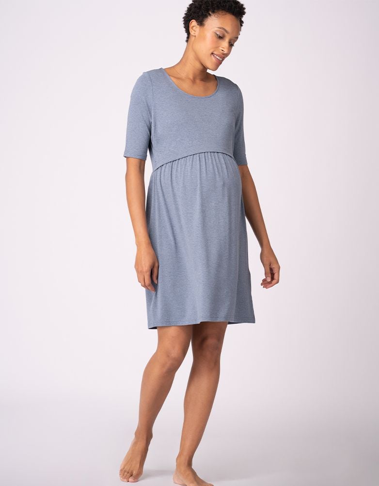 Women Seraphine Sleepwear | Stretch Jersey Maternity & Nursing Nighties – Twin Pack