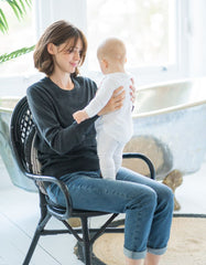 Women Seraphine Tops | Charcoal Cotton Lift Up Maternity & Nursing Sweater