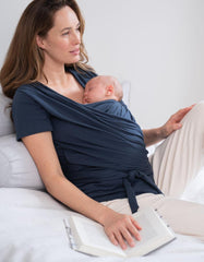 Women Seraphine Tops | Navy Cotton Short Sleeve Skin To Skin Top