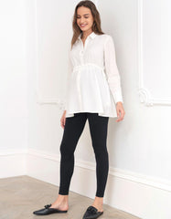 Women Seraphine Tops | Tailored Maternity Shirt