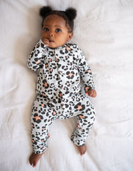 Baby Seraphine Baby Clothes | Easy Zip Organic Cotton Sleepsuit – Animal Print