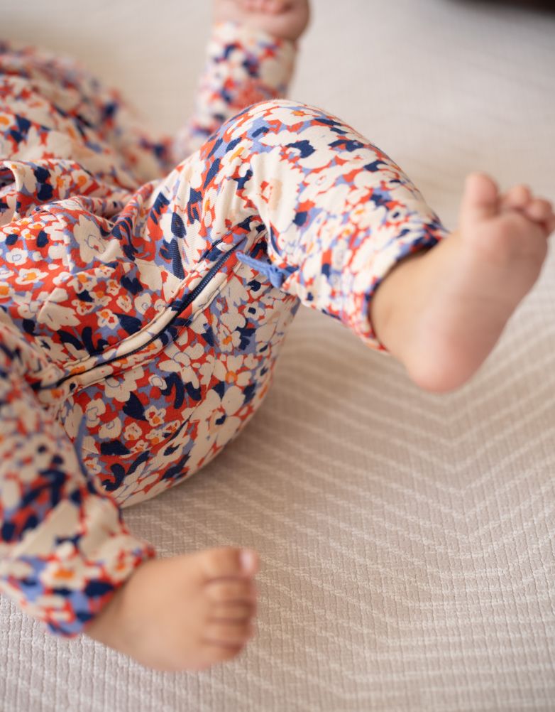 Baby Seraphine Baby Clothes | Easy Zip Organic Cotton Sleepsuit – Floral