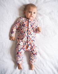 Baby Seraphine Baby Clothes | Easy Zip Organic Cotton Sleepsuit – Floral