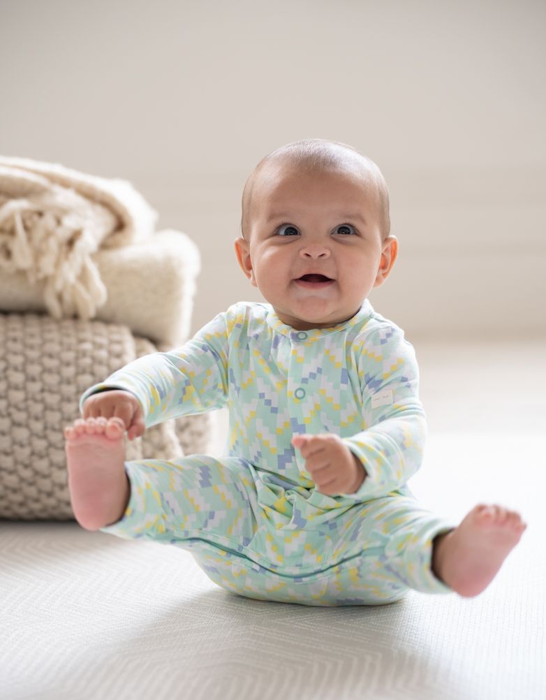 Baby Seraphine Baby Clothes | Easy Zip Organic Cotton Sleepsuit – Mint