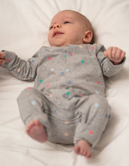 Baby Seraphine Baby Clothes | Spot Print Mama &amp; Mini Maternity To Nursing Nightdress Set – Grey