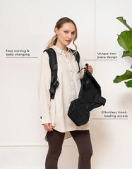 Baby Seraphine CARIPOD™ | The CARIPOD™ Baby Carrier - Black Cotton Canvas