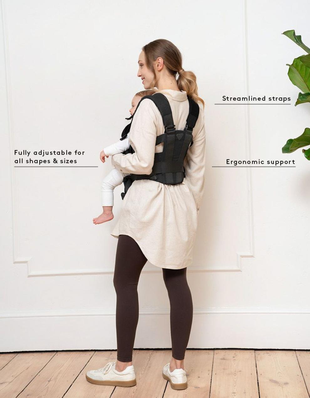 Baby Seraphine CARIPOD™ | The CARIPOD™ Baby Carrier - Black Cotton Canvas