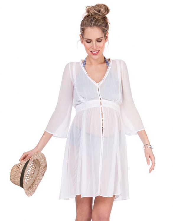 Women Seraphine Beach &amp; Swimwear | Ivory Maternity Kaftan