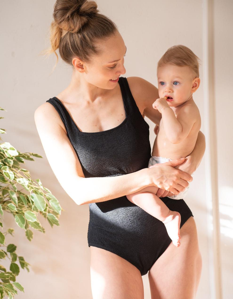 Women Seraphine Beach &amp; Swimwear | Textured Post-Maternity Compression Swimsuit