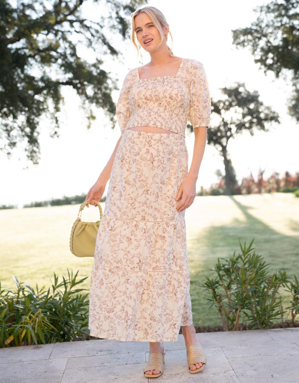 Women Seraphine Co-ords | Cotton Floral Co-Ord Maternity And Nursing Set