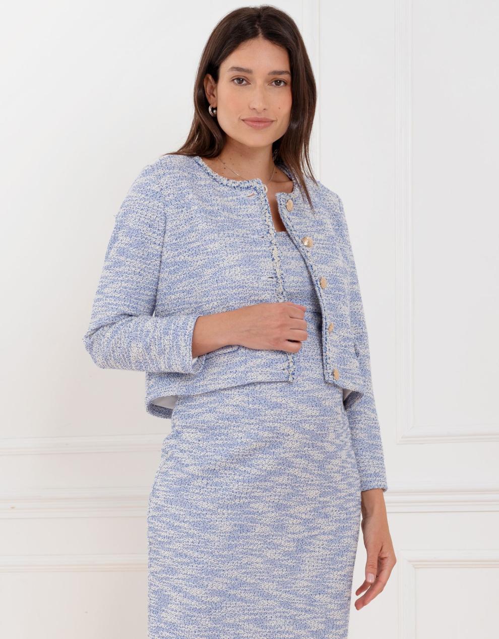 Women Seraphine Co-ords | Cropped Tweed Jacket