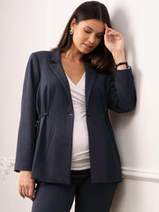 Women Seraphine Co-ords | Tailored Navy Maternity Blazer