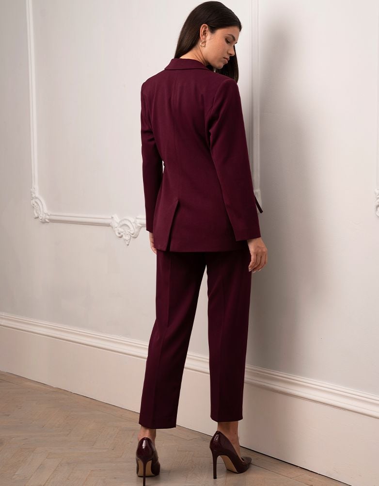 Women Seraphine Co-ords | Tailored Plum Maternity Blazer
