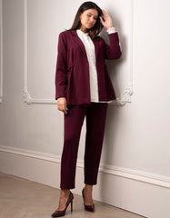 Women Seraphine Co-ords | Tailored Plum Maternity Blazer