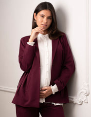 Women Seraphine Co-ords | Tailored Plum Maternity Blazer