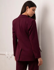 Women Seraphine Co-ords | Tailored Plum Maternity Blazer