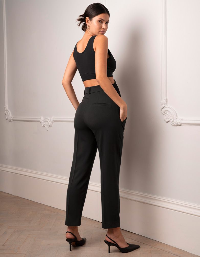 Women Seraphine Co-ords | Tapered Black Maternity Pants