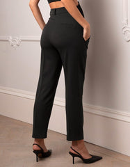 Women Seraphine Co-ords | Tapered Black Maternity Pants