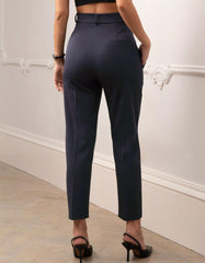 Women Seraphine Co-ords | Tapered Navy Maternity Pants