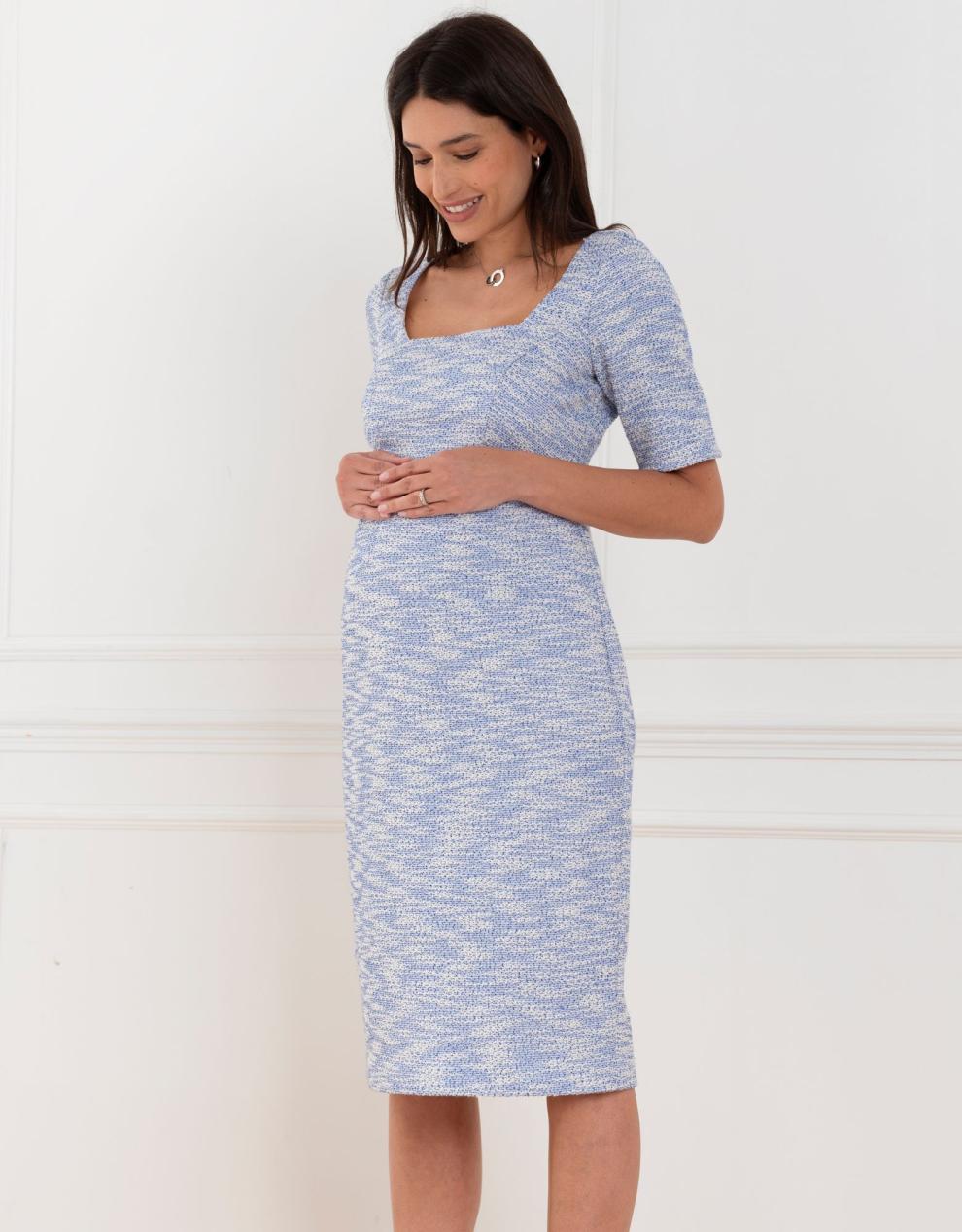 Women Seraphine Co-ords | Tweed Midi Maternity Dress| Seraphine
