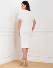 Women Seraphine Co-ords | Tweed Midi Maternity Dress