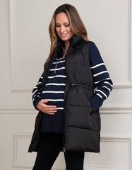 Women Seraphine Coats &amp; Jackets | Black 3 In 1 Maternity &amp; Babywearing Vest