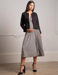 Women Seraphine Coats &amp; Jackets | Black Peplum Maternity Jacket
