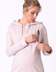 Women Seraphine Coats &amp; Jackets | Blush Pink Maternity &amp; Nursing Hoodie