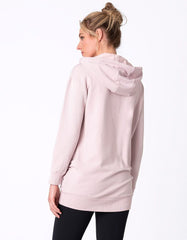 Women Seraphine Coats &amp; Jackets | Blush Pink Maternity &amp; Nursing Hoodie