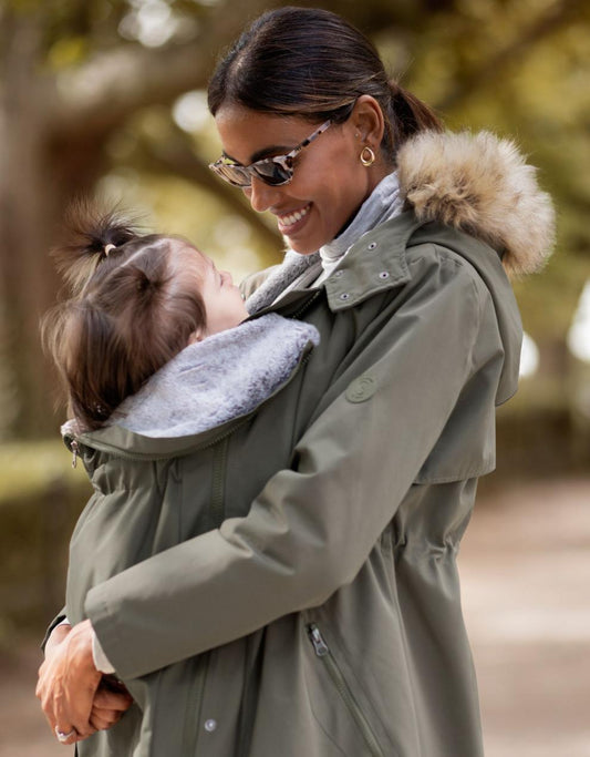 Women Seraphine Coats &amp; Jackets | Khaki 3 In 1 Winter Maternity Parka