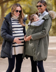 Women Seraphine Coats &amp; Jackets | Khaki 3 In 1 Winter Maternity Parka