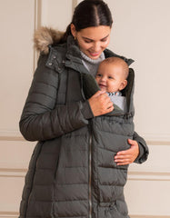 Women Seraphine Coats &amp; Jackets | Khaki Extra Long 3 In 1 Down Maternity Coat
