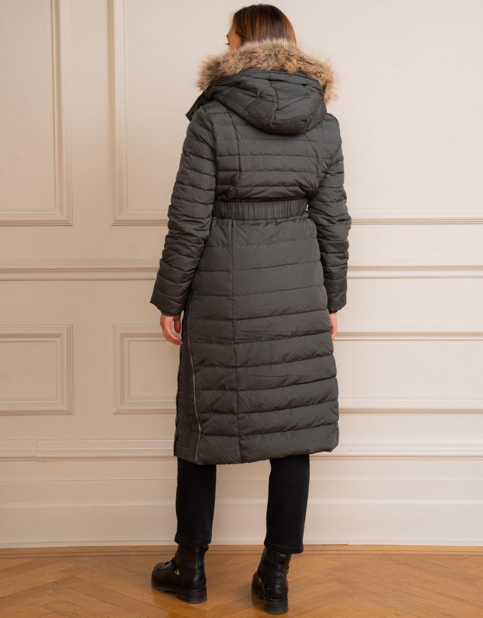 Women Seraphine Coats &amp; Jackets | Khaki Extra Long 3 In 1 Down Maternity Coat