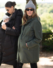Women Seraphine Coats &amp; Jackets | Khaki Sub-Zero 3 In 1 Maternity Parka