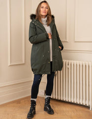 Women Seraphine Coats &amp; Jackets | Khaki Sub-Zero 3 In 1 Maternity Parka