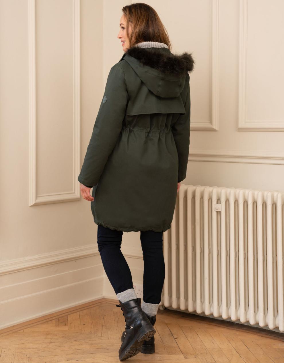 Women Seraphine Coats &amp; Jackets | Khaki Sub-Zero 3 In 1 Maternity Parka