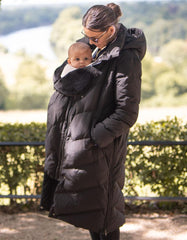 Women Seraphine Coats &amp; Jackets | Long Black Maternity &amp; Babywearing Puffer Coat