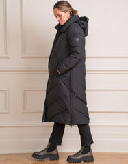 Women Seraphine Coats &amp; Jackets | Long Black Maternity &amp; Babywearing Puffer Coat