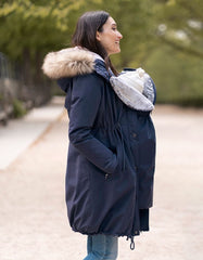 Women Seraphine Coats &amp; Jackets | Navy Blue 3 In 1 Winter Maternity Parka